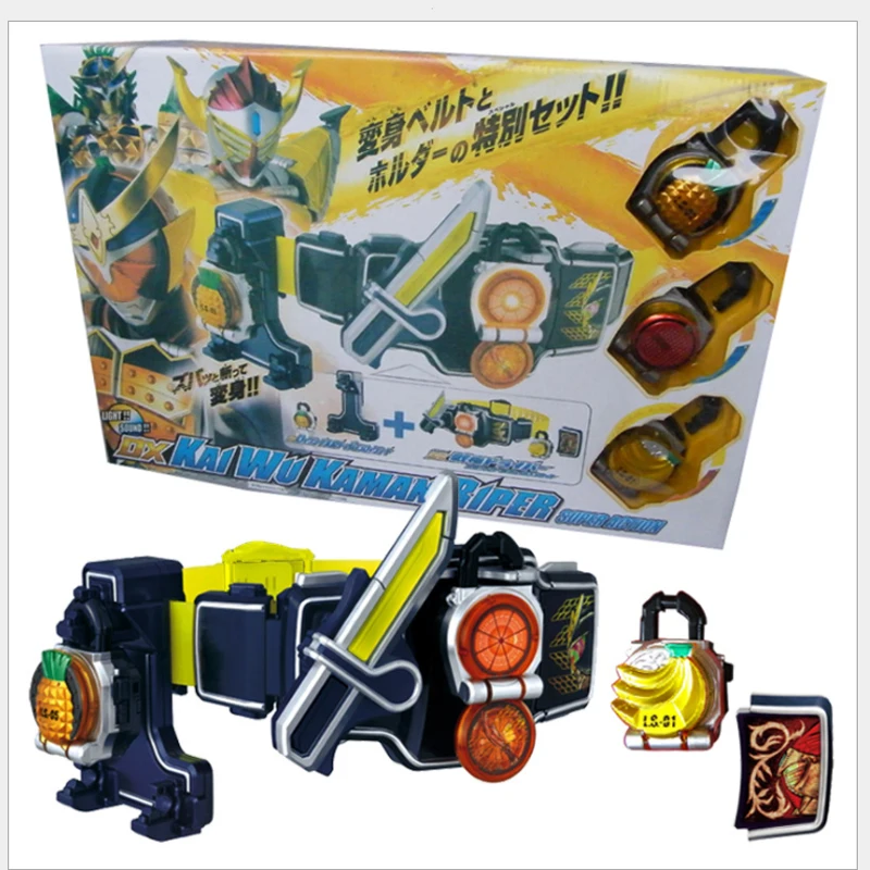 

Bandai DX Kamen Rider Belt Action Figure Anime Masked Rider Light Sound Transforms Belt Model Toys Set Kids Battle Belt Toy New
