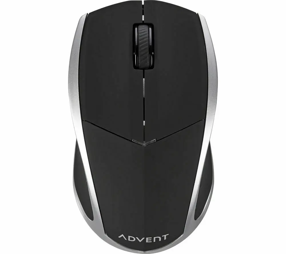 

ADVENT AMWL3B15 Wireless Blue Trace Mouse - Black & Silver - Currys