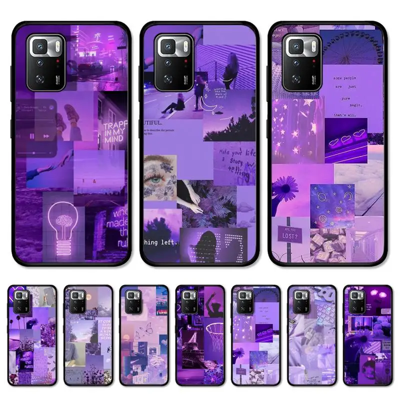 

Purple Love Aesthetic Art Phone Case for Redmi Note 8 7 9 4 6 pro max T X 5A 3 10 lite pro