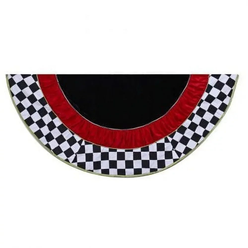 

Kurt Adler 52-Inch Black and White Checkered Treeskirt