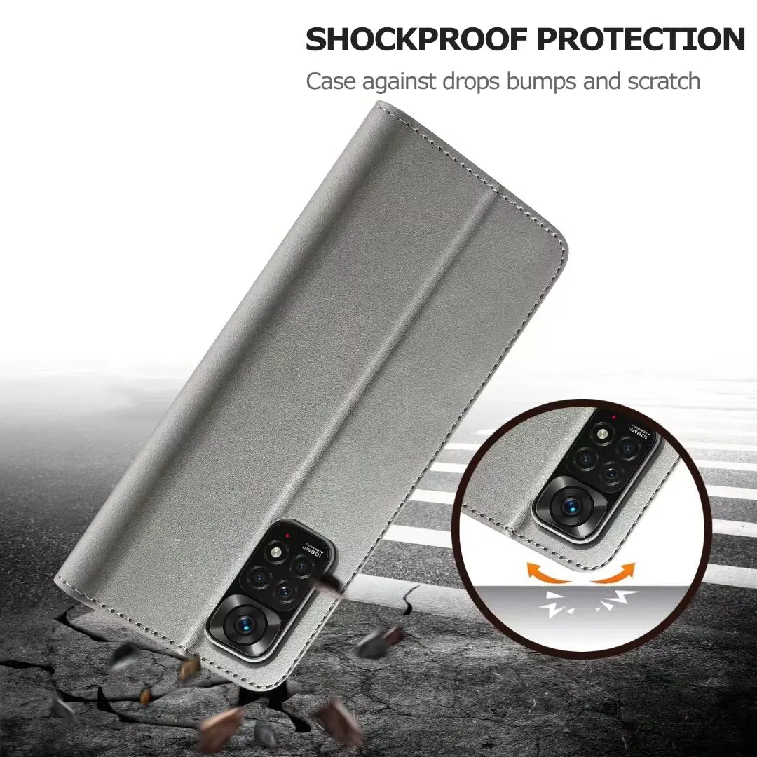 leather phone case for xiaomi poco x4 m4 pro 11t 11lite f3 x3 nfc flip wallet cover redmi 10c 10 9 9a 9c 9t note 11 10 8 9 pro free global shipping
