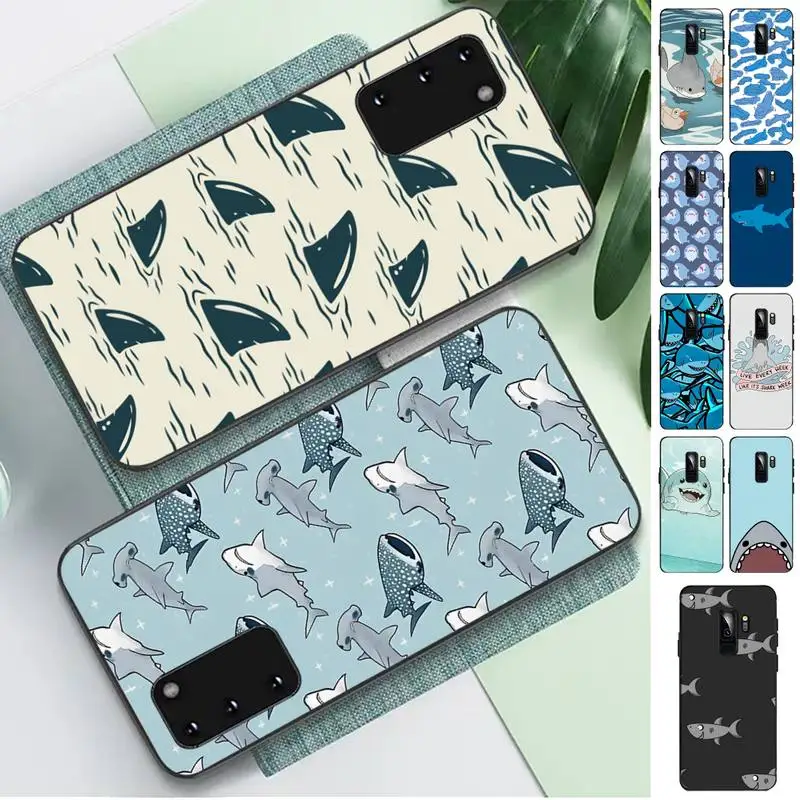 

Cute Cartoo Shark Pattern Phone Case for Samsung S10 21 20 9 8 plus lite S20 UlTRA 7edge