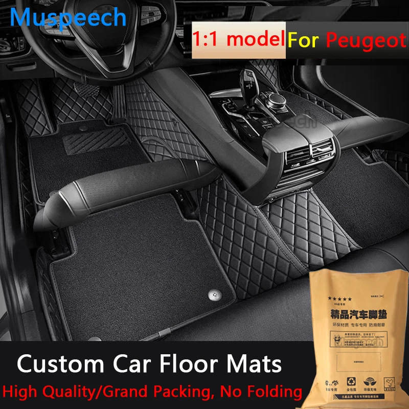 

Custom Car Floor Mats For Peugeot 107 206 207 307 407 408 308 3008 4008 5008 Rifter Car Carpets Auto Accessories