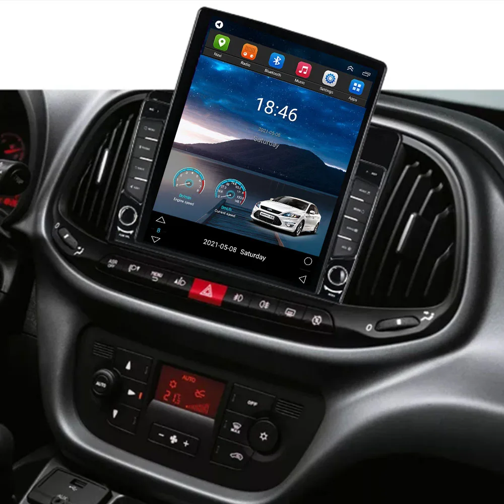 

Автомобильная Мультимедийная система, автомагнитола под управлением Android 11, с видеоплеером, GPS-Навигатором, без dvd, для FIAT Doblo 2015-2019-9,7, Типораз...