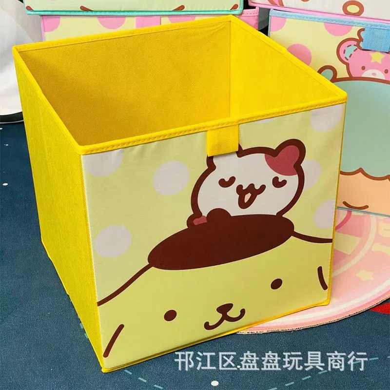 

Sanrio Kawaii Kuromi Cinnamoroll коробка для хранения милые Мультяшные маленькие двойные звезды Pompompurin игрушки коробка для хранения Органайзер Домашний подарок для детей