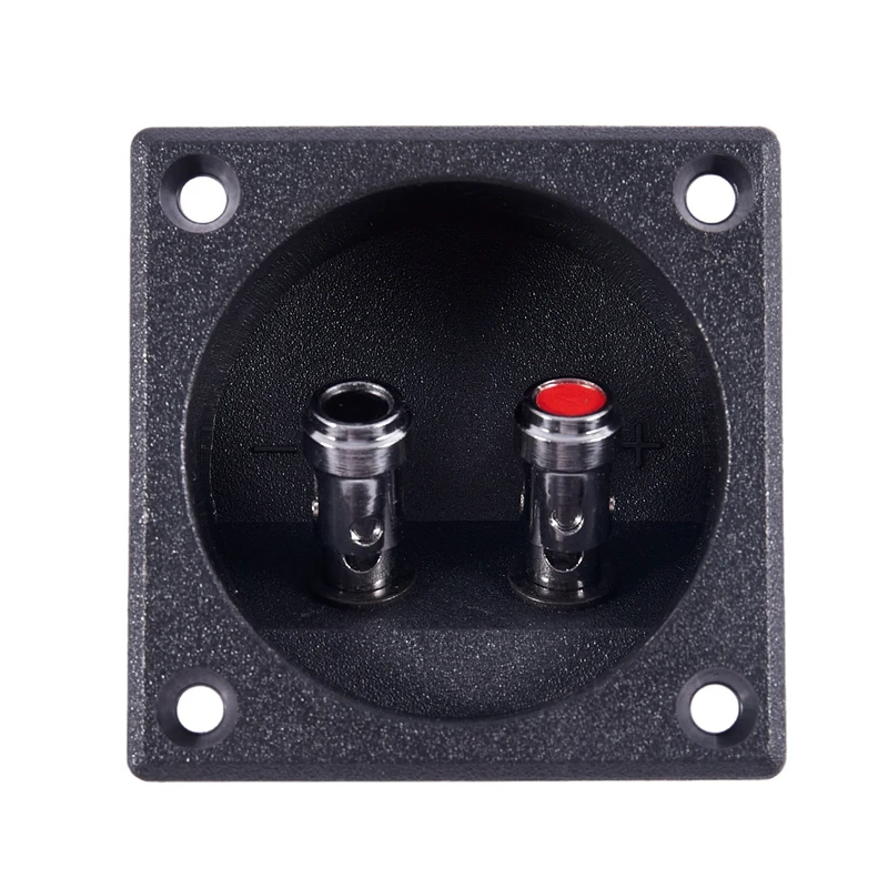 

4X Square Shape Double Binding Post Type Speaker Box Terminal Cup Black