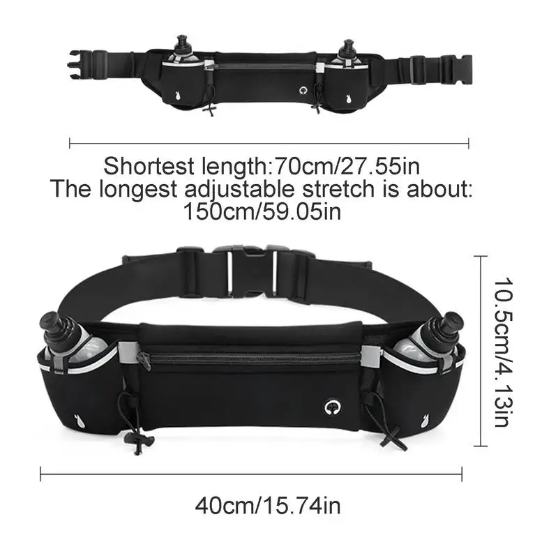 Поясная Сумка для бега с бутылочкой воды спортивный поясной мешок вместительная