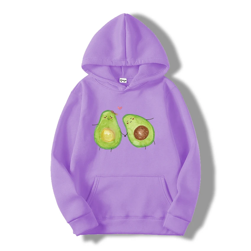Cartoon Avocado Children's Hoodie Cute Clothes Autumn and Winter Long-sleeved Fleece Sportswear Girls Casual Wear