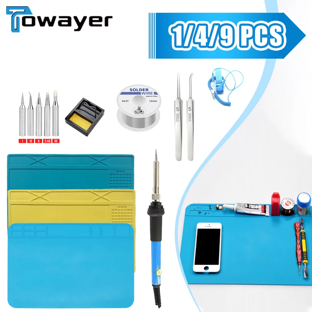 

Repair Pad Insulation Heat Silica Gel Resistant Soldering Station Silicon Soldering Mat ESD Work Desk Platform Mobile Repair Pad