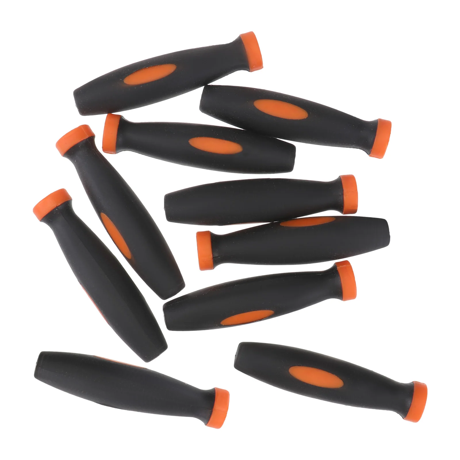 

1 Set 10Pcs Practical Rubber File Handles Durable Handles for File (Black)