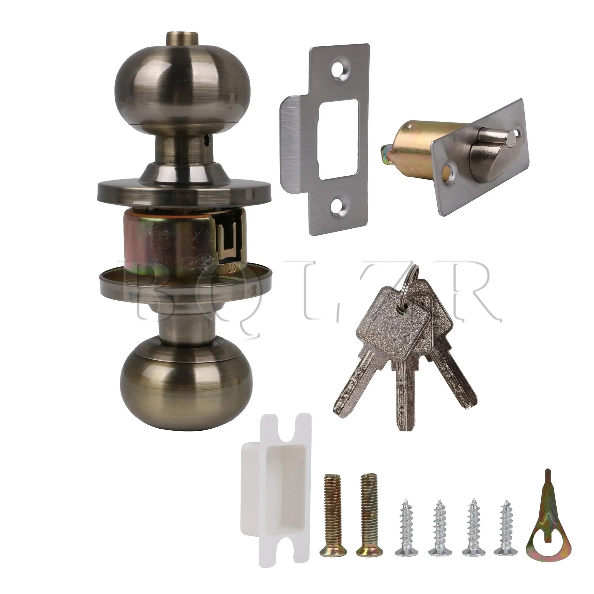 

BQLZR Locking Interior Ball Door Knob Kit for Home Furniture 1.18-1.97inch