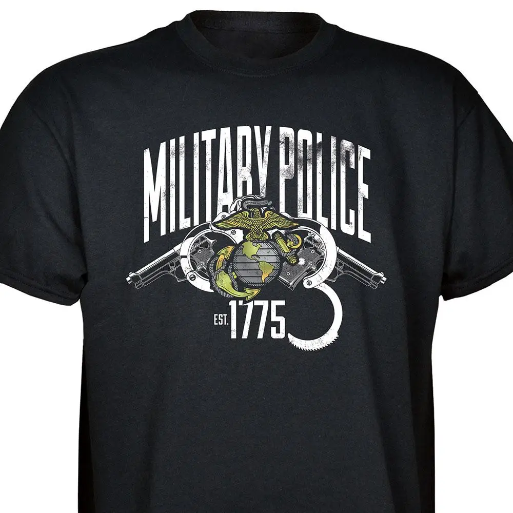 

US Marines Military Police Eagle Globe Anchor Emblem T Shirt. High Quality Cotton, Breathable Top, Loose Casual T-shirt S-3XL