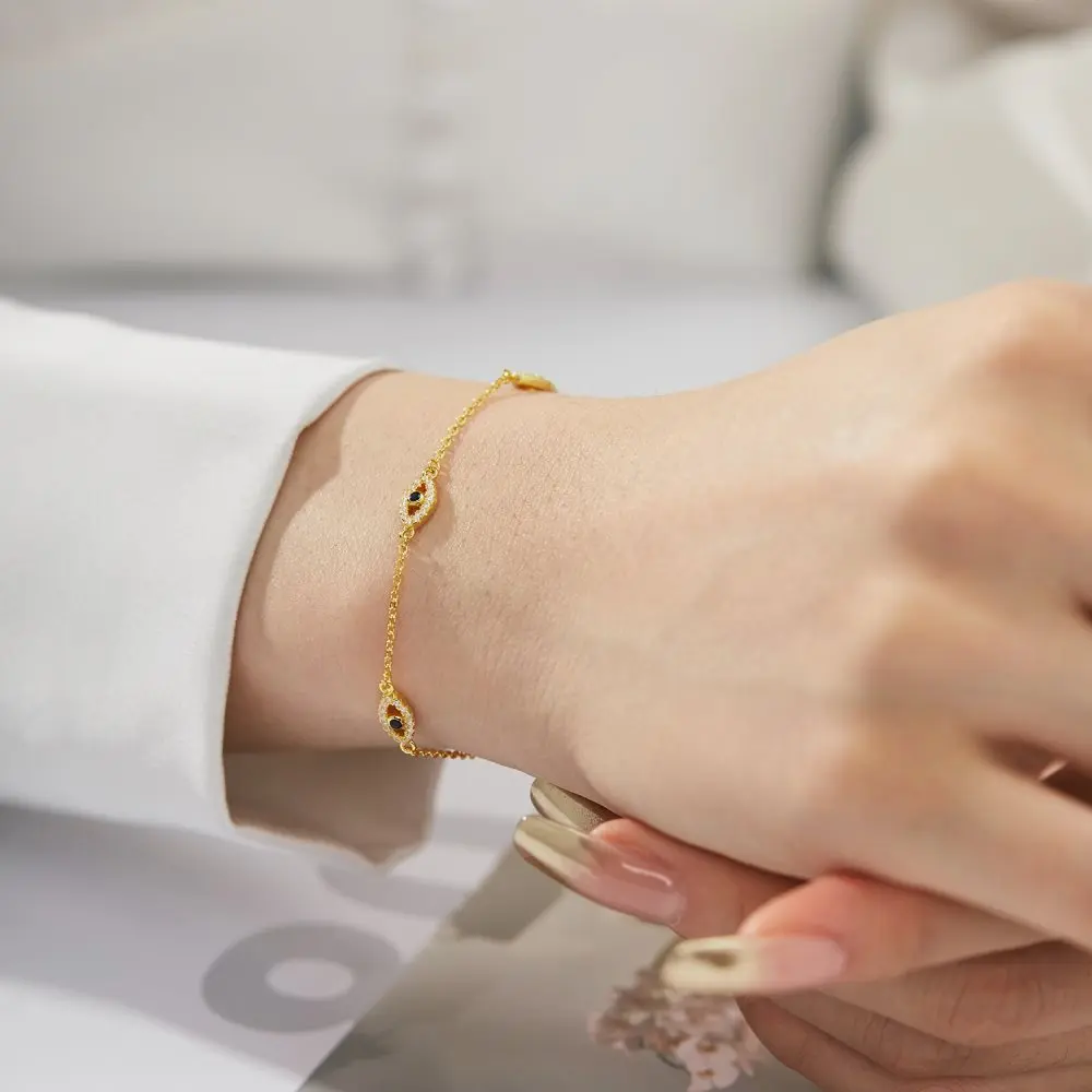 UMCHO Bracelet 925 Sterling Silver-plate Zircon Women for Fashion Jewelry Chain Bangle