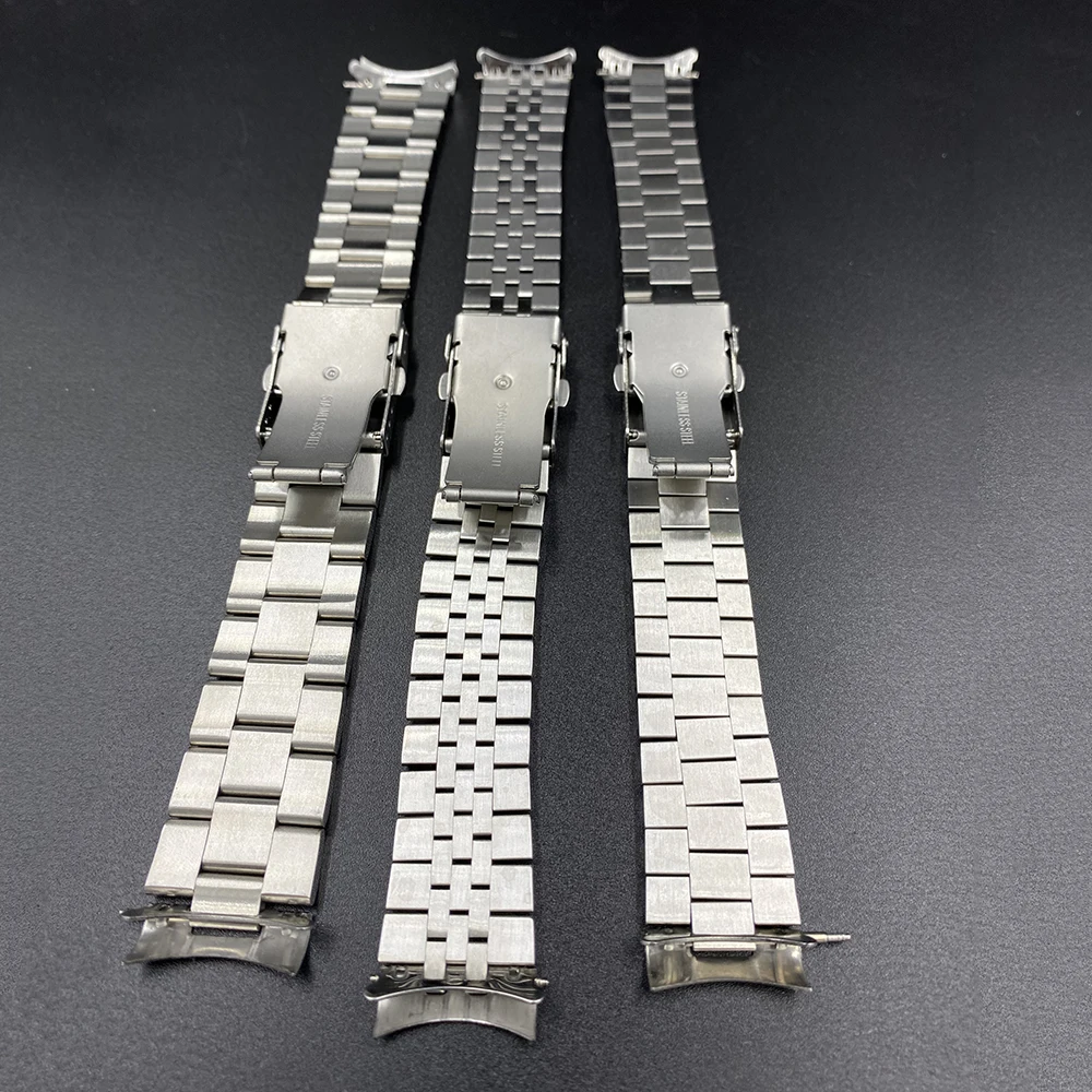 316L Stainless Steel Oyster Watchband for Seiko Men Watch Accessories Solid Jubilee Bracelet Curved Strap 18/19/20/21/22/23/24mm