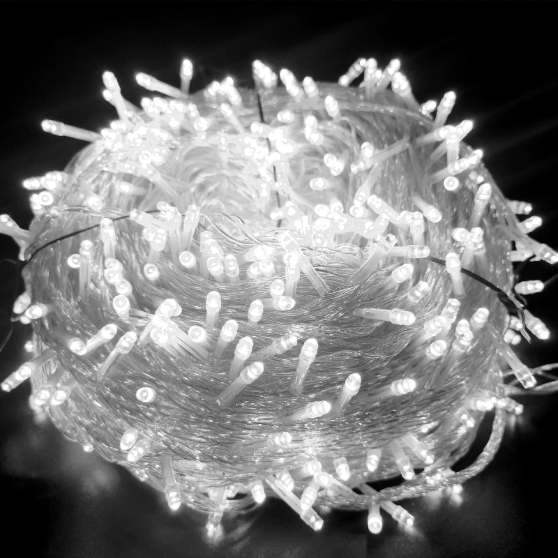 

10-100M LED String Lights Garland Street Lights Waterproof Fairy Lights for Christmas Garden Wedding Party Decoration EU/US Plug