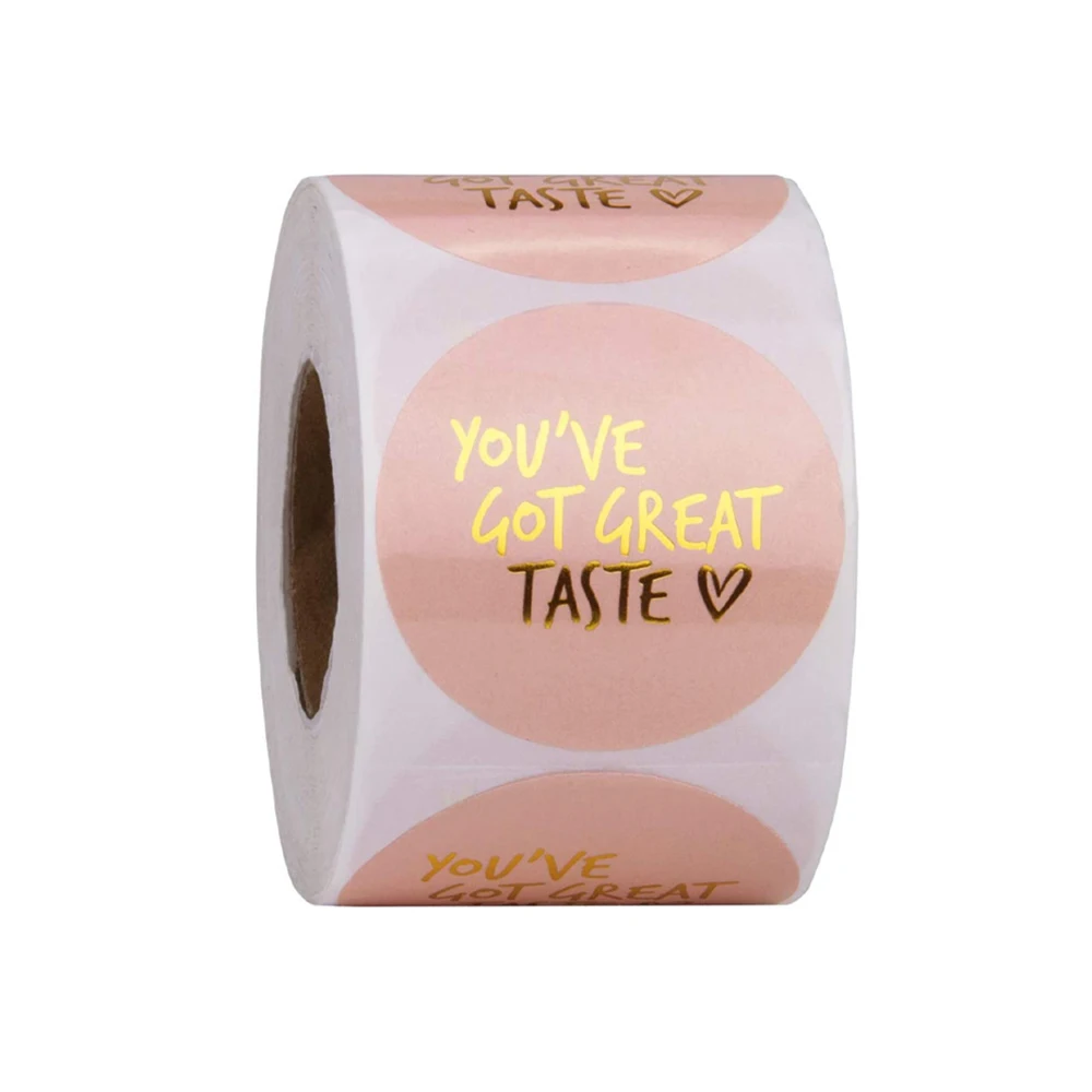 

Круглые бумажные наклейки "У вас отличный вкус"