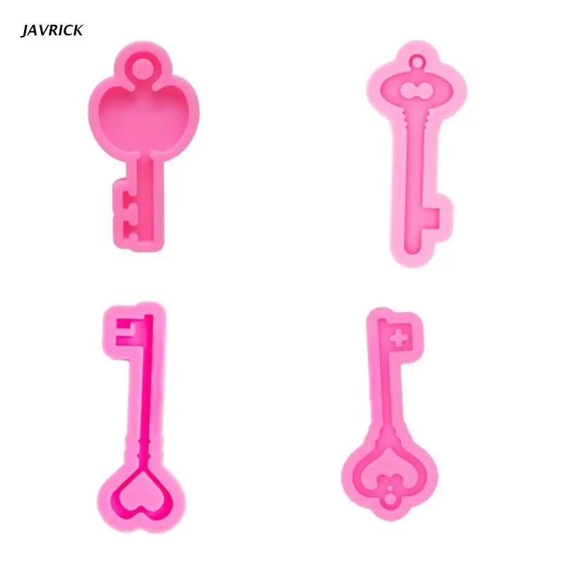 

4Pcs Premium Silicone Molds Key Chain Molds Reusable for DIY Key Ring Charms