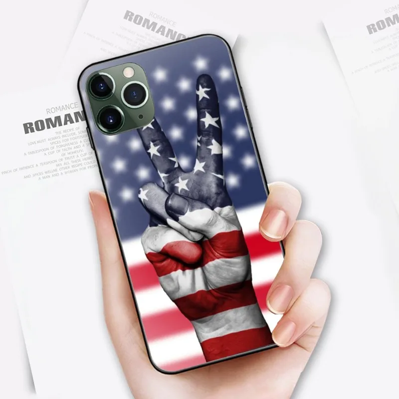 Чехол для телефона с американским флагом США IPhone 14 13 12 11 XS X 8 7 6 Plus Mini Pro Max SE 2022
