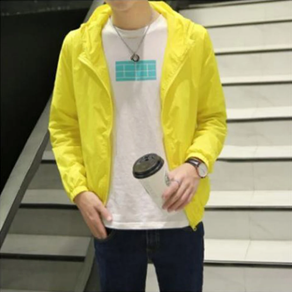 

Summer Women Men Sun Protection Jacket Coat Ultralight Thin Solid Long Sleeve Cardigan Outdoor Breathable Hooded Coat