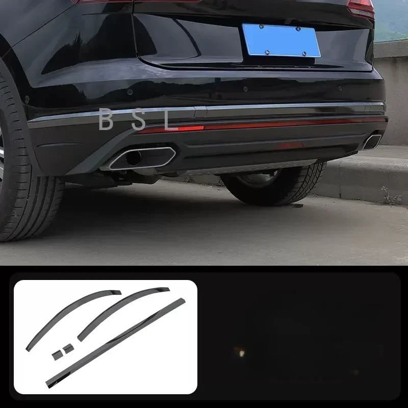 Для Volkswagen VW Touareg 2019 2020 2021 2022 отделка заднего бампера из нержавеющей стали Яркая