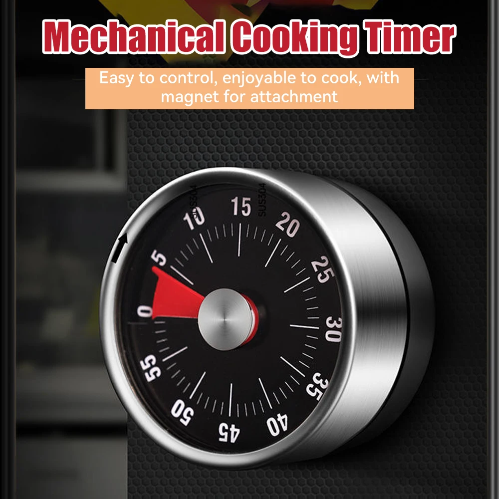 Экологичный кухонный таймер из нержавеющей стали с визуальным обратным отсчетом