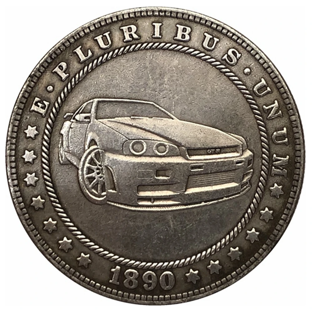 

Hobo Nickel 1890-CC, США, монета за доллар Моргана, копия товара, модель 71