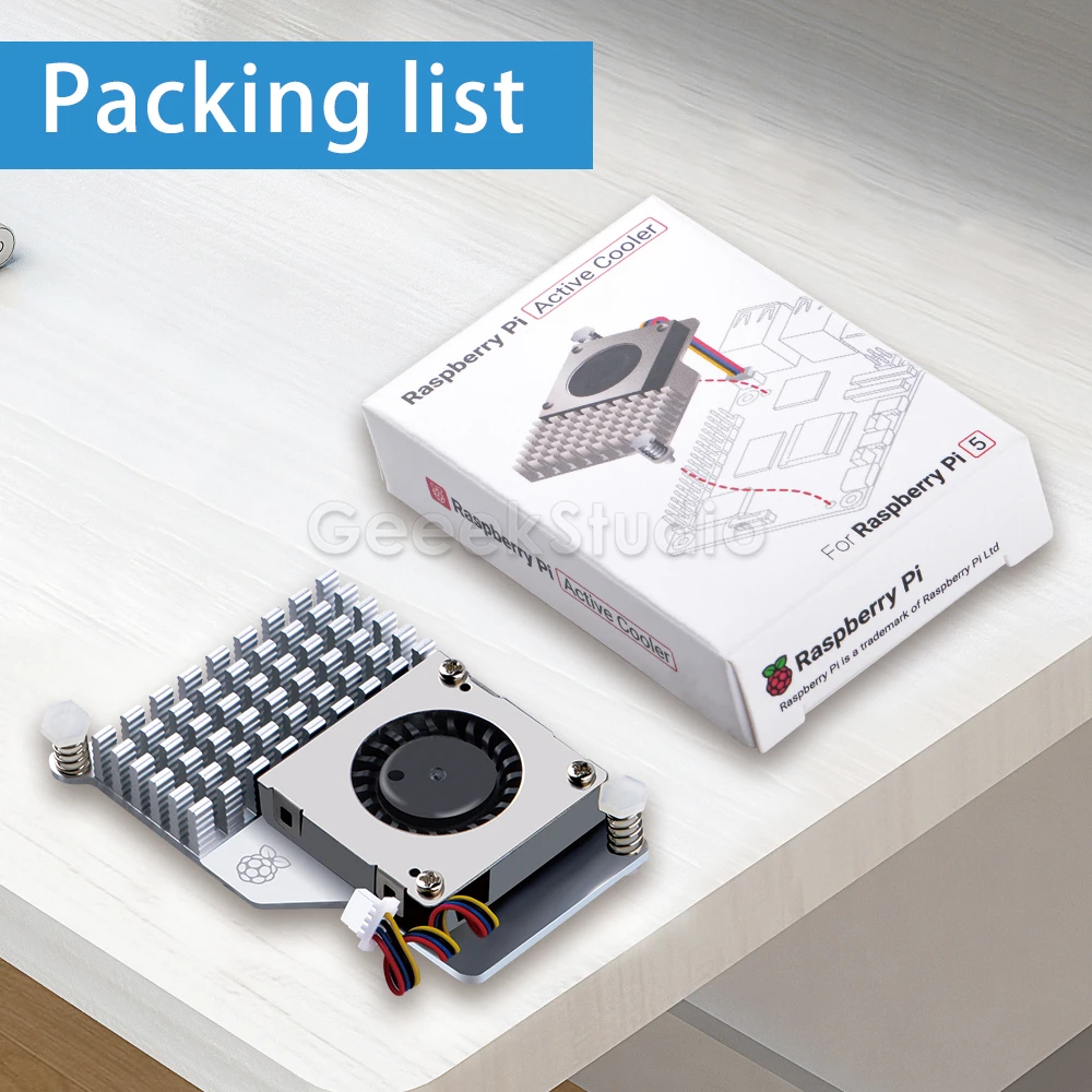 Raspberry Pi 5 Вентилятор охлаждения официальный активный кулер алюминиевый радиатор