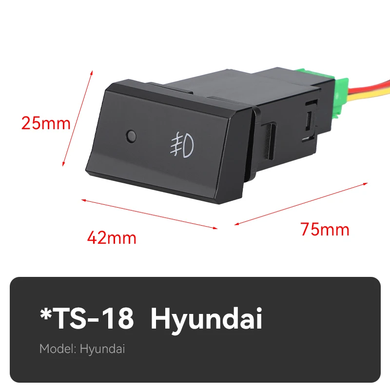 

Выключатель противотуманных фар, кнопка включения/выключения лампы для Hyundai Accent, автомобильный переключатель фар, аксессуары с проводкой 12 В