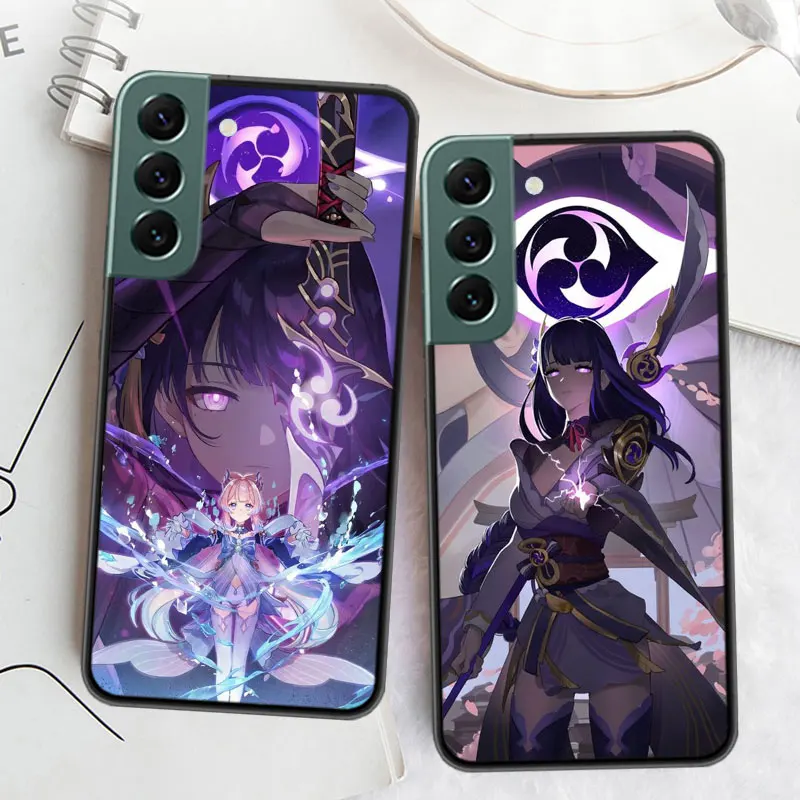 Популярный чехол для телефона Genshin Impact Raiden Shogun Samsung S8 Galaxy Note 20 Ultra 10 Lite 9 8 M12 M21 M30S M31 M32