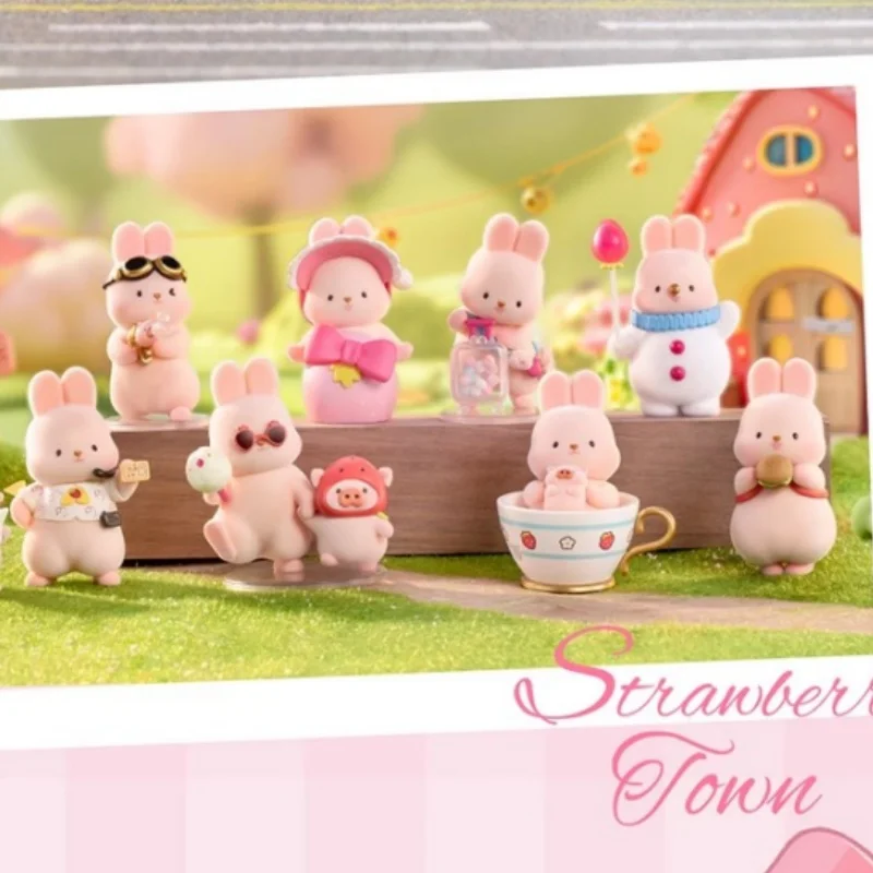 Kawaii кукла слепая коробка игривый сенсорный кролик Момо клубничный город
