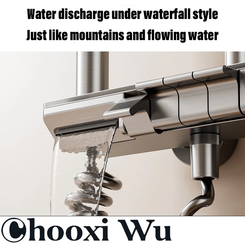 CHOOXIWU-Простая умная душевая насадка кнопки в фортепиано четыре режима воды