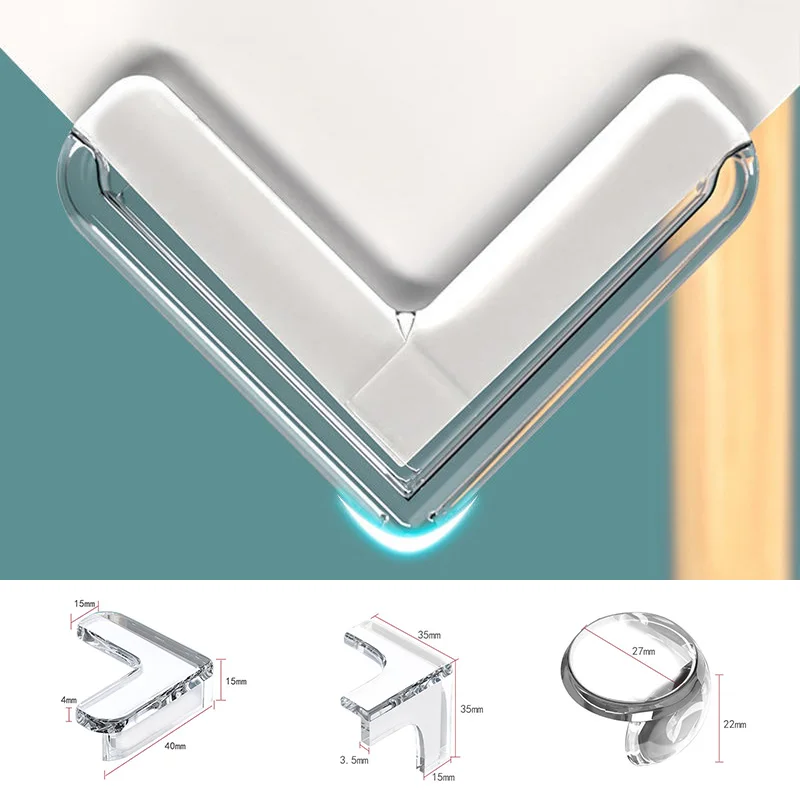 10 шт. прозрачные защитные накладки на углы стола для безопасности детей - купить