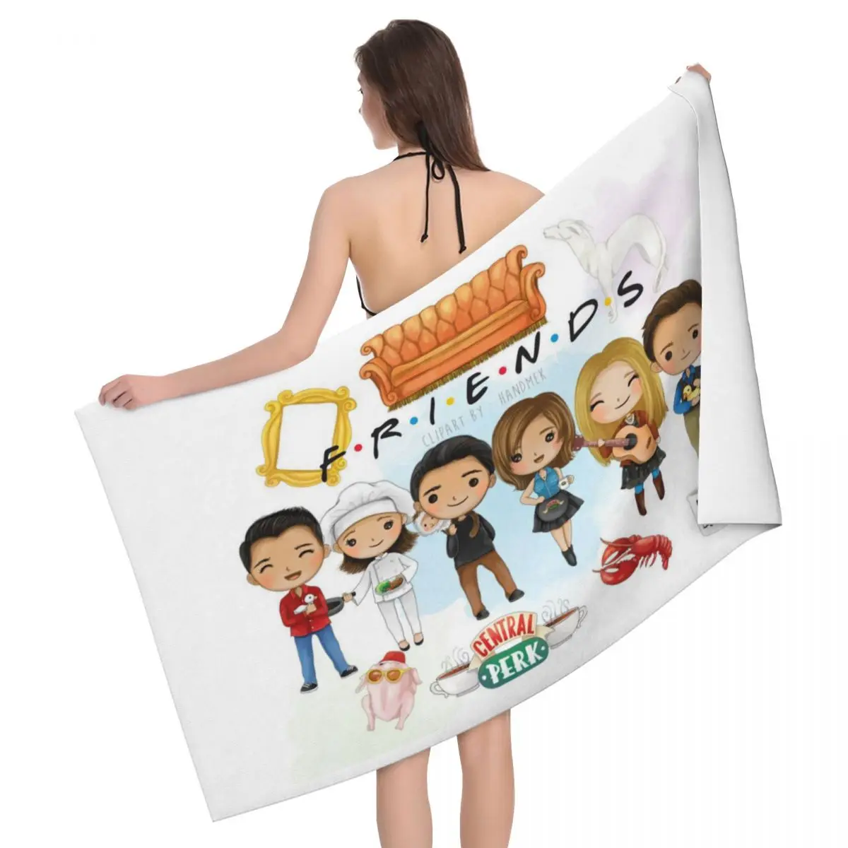 Quick Drying Cartoon Comic Bathroom Sauna Towels