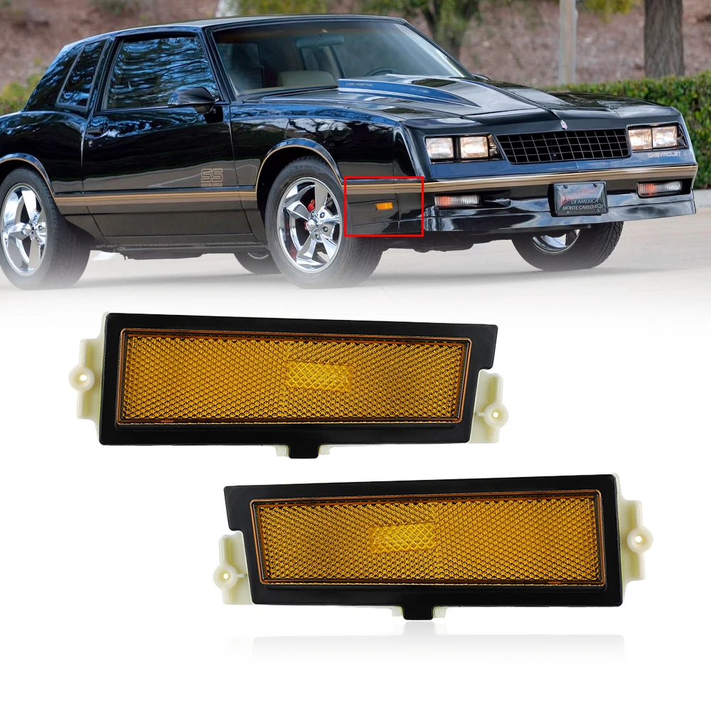 

Front Side Marker Lights Lampshade Trim Parts Lamp Housing For Monte Carlo 1981-1986 And Monte Carlo SS 1981-1988