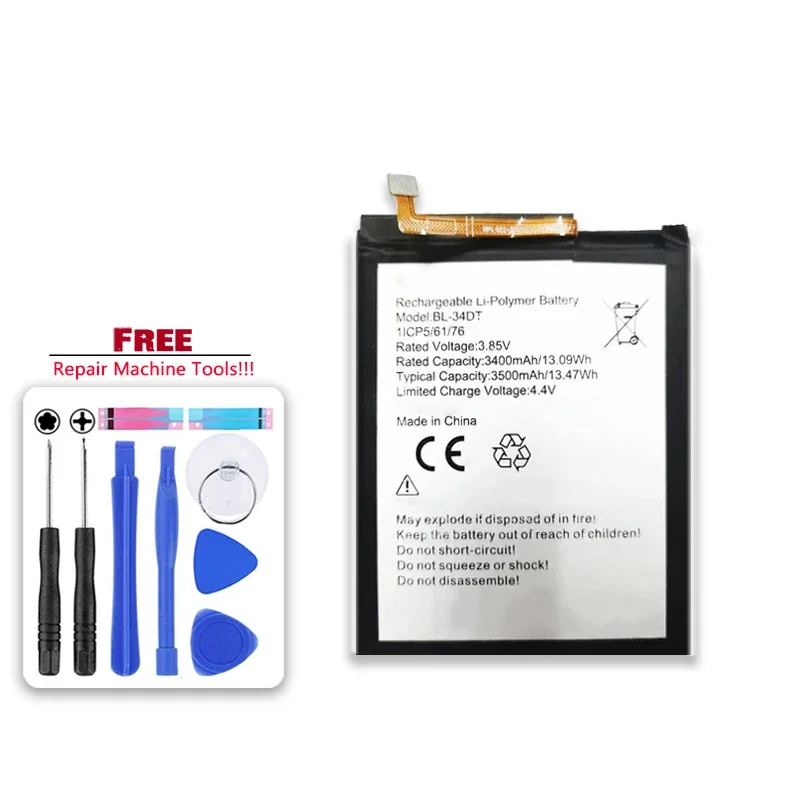 Сменный аккумулятор BL-34DT емкостью 3400 мАч для TECNO Phantom 9 phantom9 CC9 AB7 CAMON 12 Pro camon pro