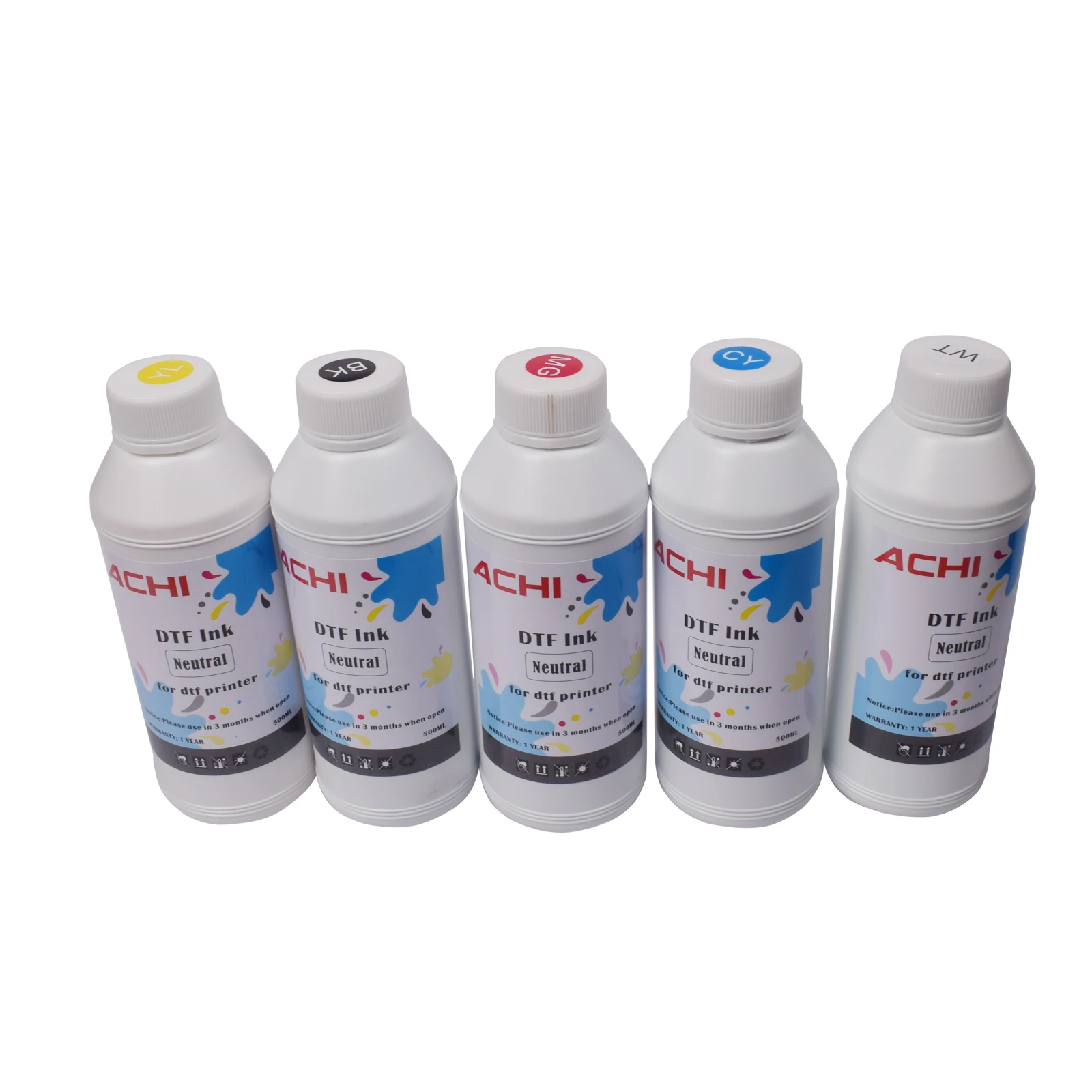 Чернила DTF 500 мл чернила для принтера 1390 L1800 теплопередающая пленка 250 ПЭТ 5x250 CMYKW
