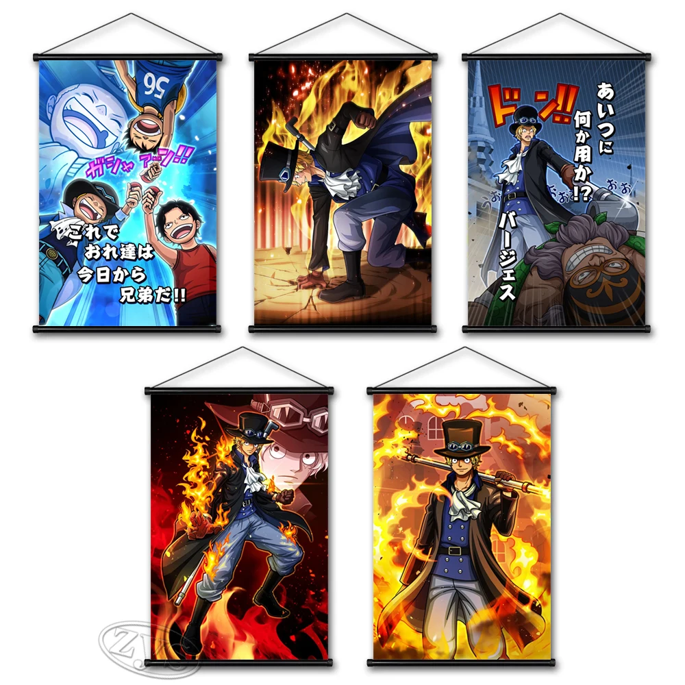 

Poster One Piece Canvas Sabo Painting Portgas D. Ace Print Wall Art Classic Anime Mural Pictures Home Decor For Children's Room