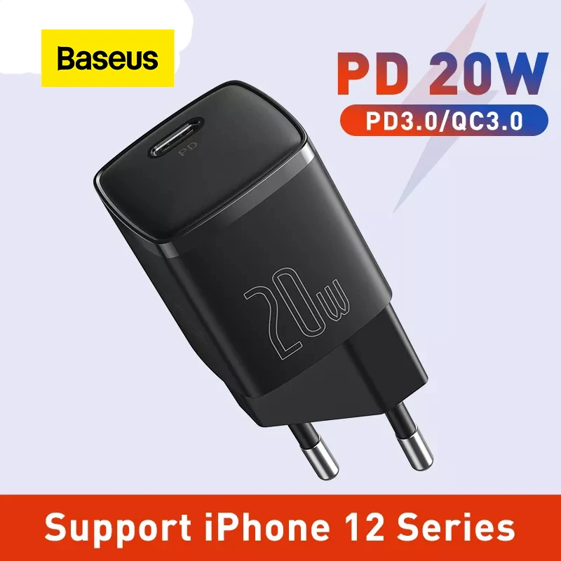

Baseus 20W USB C Charger Portable Type C Charger Support PD Fast Charging For iPhone 12 Pro Max 11 Mini 8 Plus Quick Charger