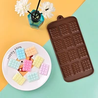 12 even chocolate mold silicone fondant molds diy candy bar moulds sugar craft cake cookie ice block kitchen baking accessories