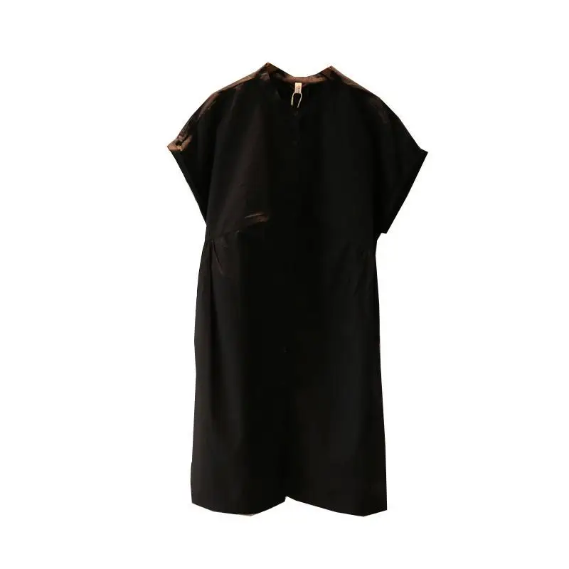 Блузка Женская длинная из хлопка и льна Свободный пуловер оверсайз в стиле ретро