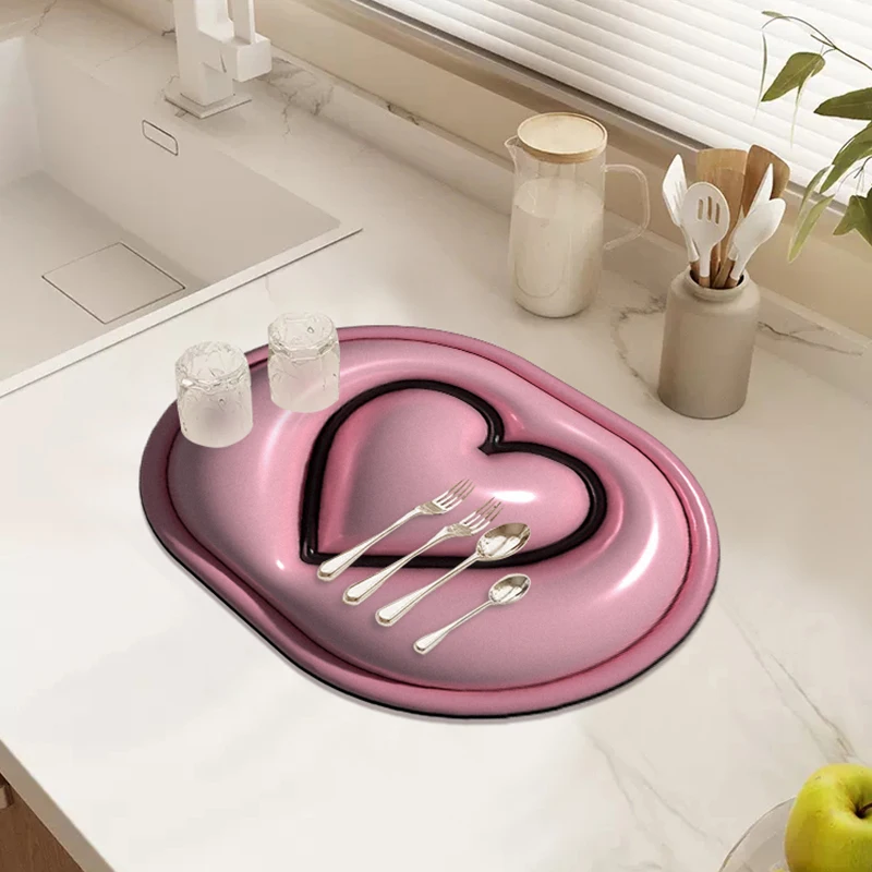 

Kitchen Sink Diatom Absorbent Mat Kitchen Countertop Draining Mat Coaster Tableware Drying Mat Heat Insulation Mat