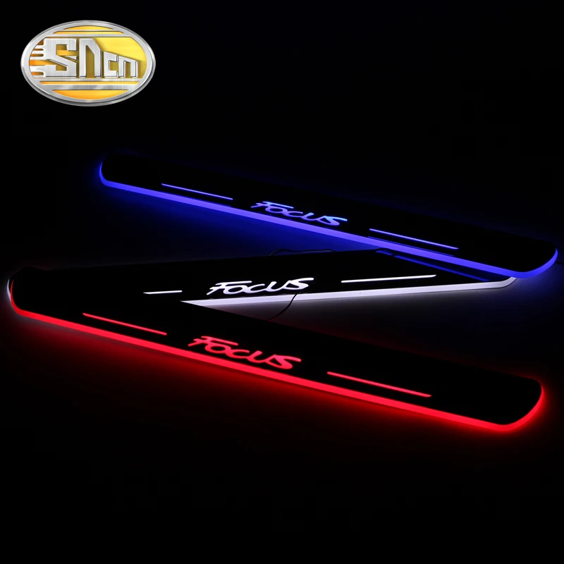 

4PCS Car LED Door Sill For Ford Focus 2 3 4 MK2 MK3 MK4 Ultra-thin Acrylic Dynamic LED Welcome Light Car Accessories Interior