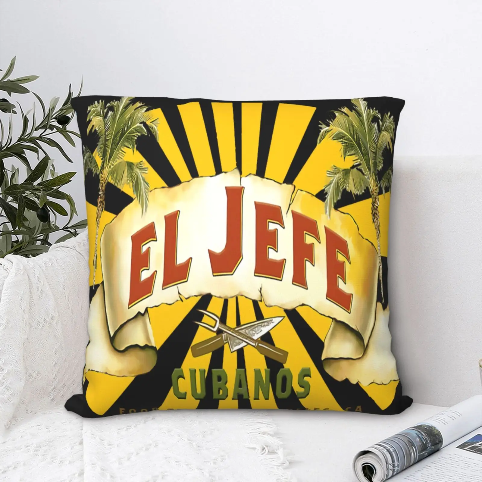 

Ограниченное количество, подушка El Jefe Cubanos с грузовиком для еды, чехол для подушки, роскошные декоративные подушки для дивана, чехол для дива...