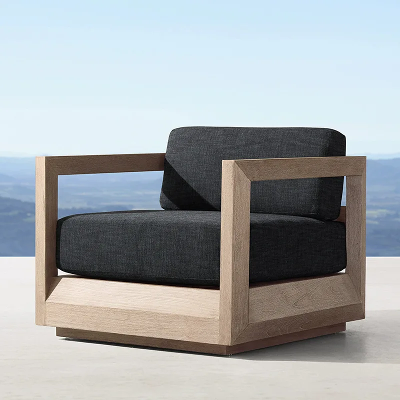 Комбинированный чехол для уличного дивана всепогодный садовый из тикового