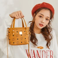 2022 new womens handbag bag printing contrast color slung bucket bag fashion joker mobile phone bag gift bag women zipper