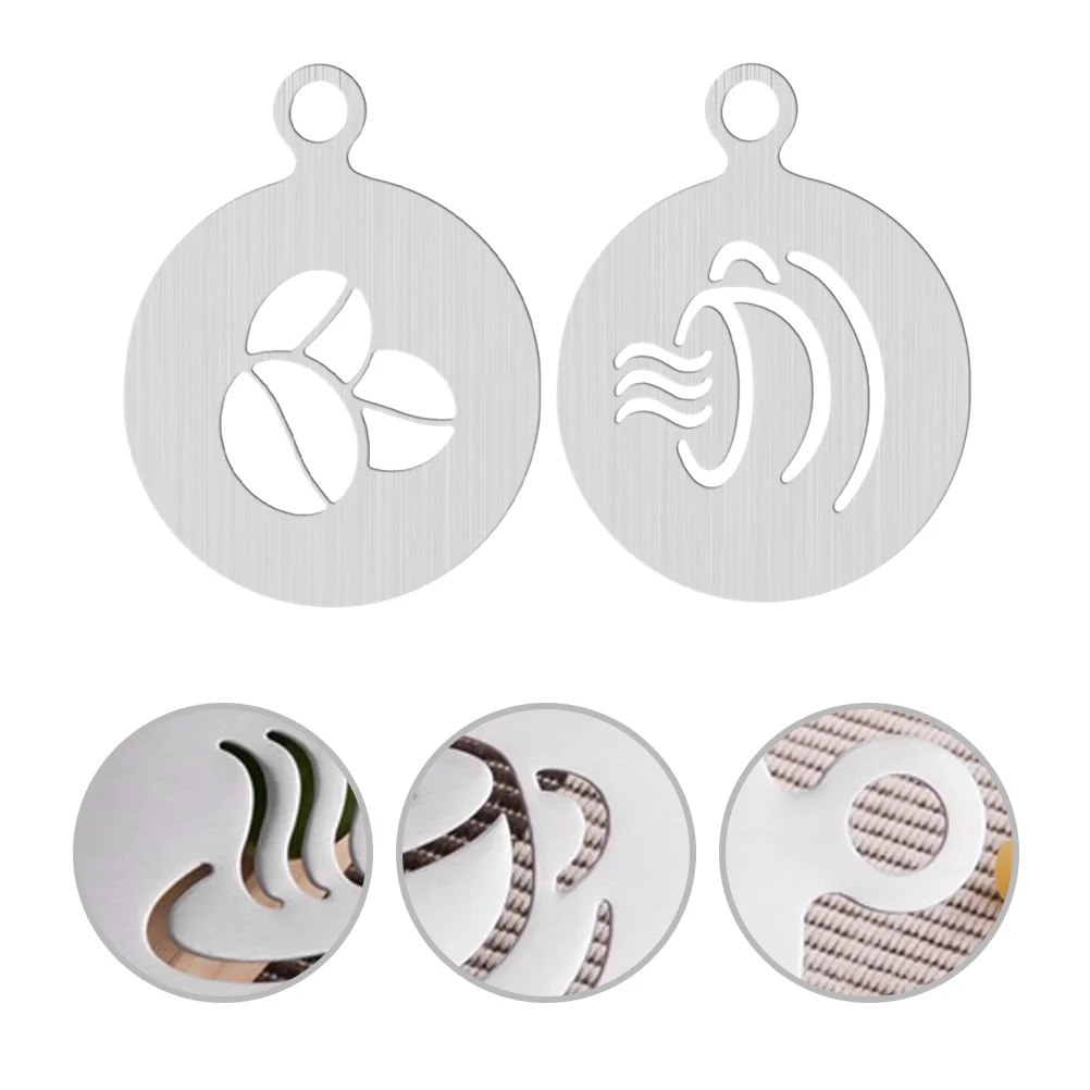 

2Pcs Decorating Supplies Stainless Steel Powder Shaker Flower Coffee Stencils Cake Decorating Tool