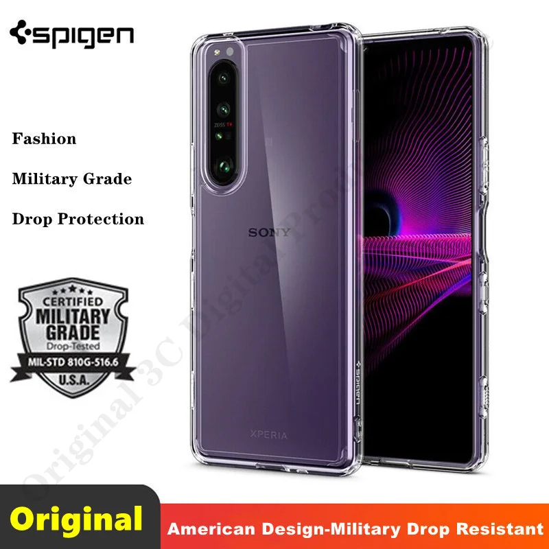 

Жесткие прозрачные чехлы из поликарбоната для Sony Xperia 1 III Чехол | Корейский аутентичный Spigen [ультрагибридный] ударопрочный тонкий прозрачный...