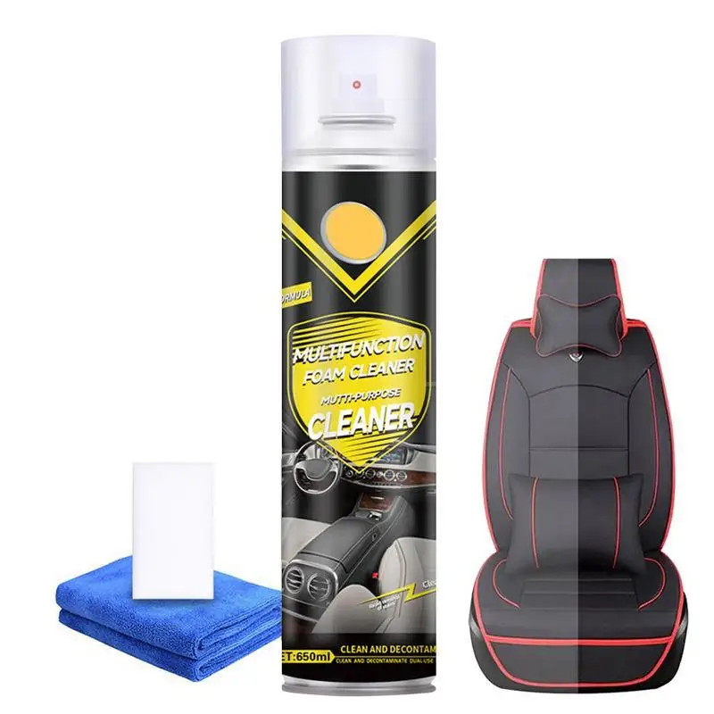 

Car Multifunctional Foam Cleaner 21oz Interior Cleaner Spray Multi-function Car Interior Cleaner Spray Strong Decontamination