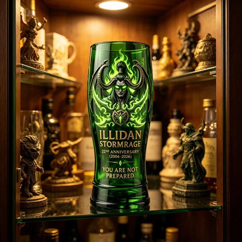 Креативная зеленая кружка для пива World of Warcraft Illidan Stormrage, коллекционная чашка для фанатов игр, для бара, паба, вечеринок (art.: 3920da7dc62cc) - 3920da7dc62cc