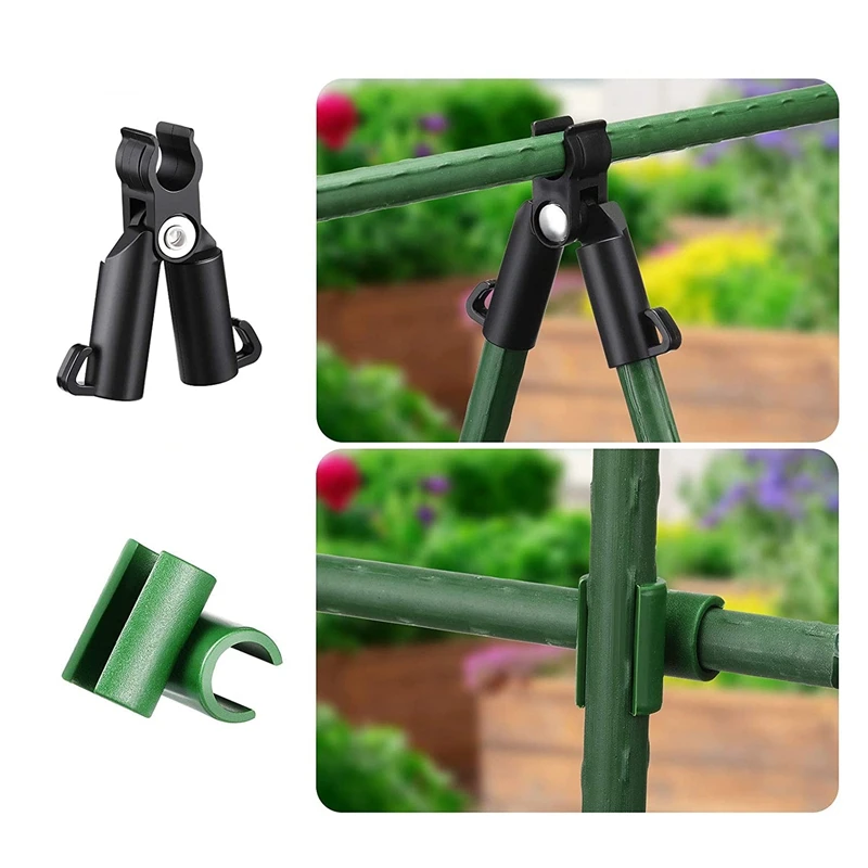

30Pcs Plant Support Awning Pillar Accessories A-Clip Quickly Set Up Climbing For Plant Steel Pipe Bracket